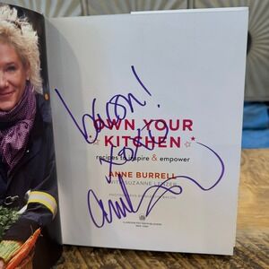 Anne Burrell Signed Own Your Kitchen Hardcover Cookbook Food Network 2013 Firsts